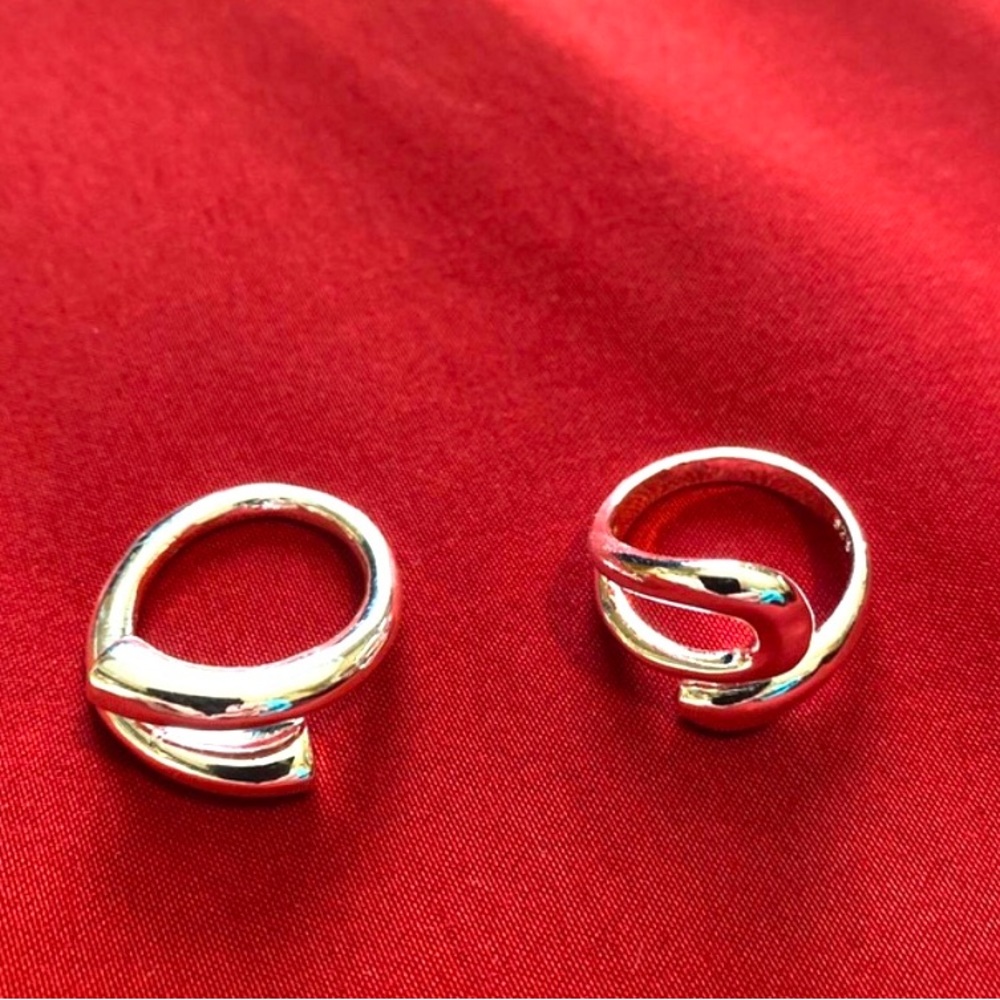 925 Sterling Silver Retro Minimalist Hollow Ring - Picture 7 of 7